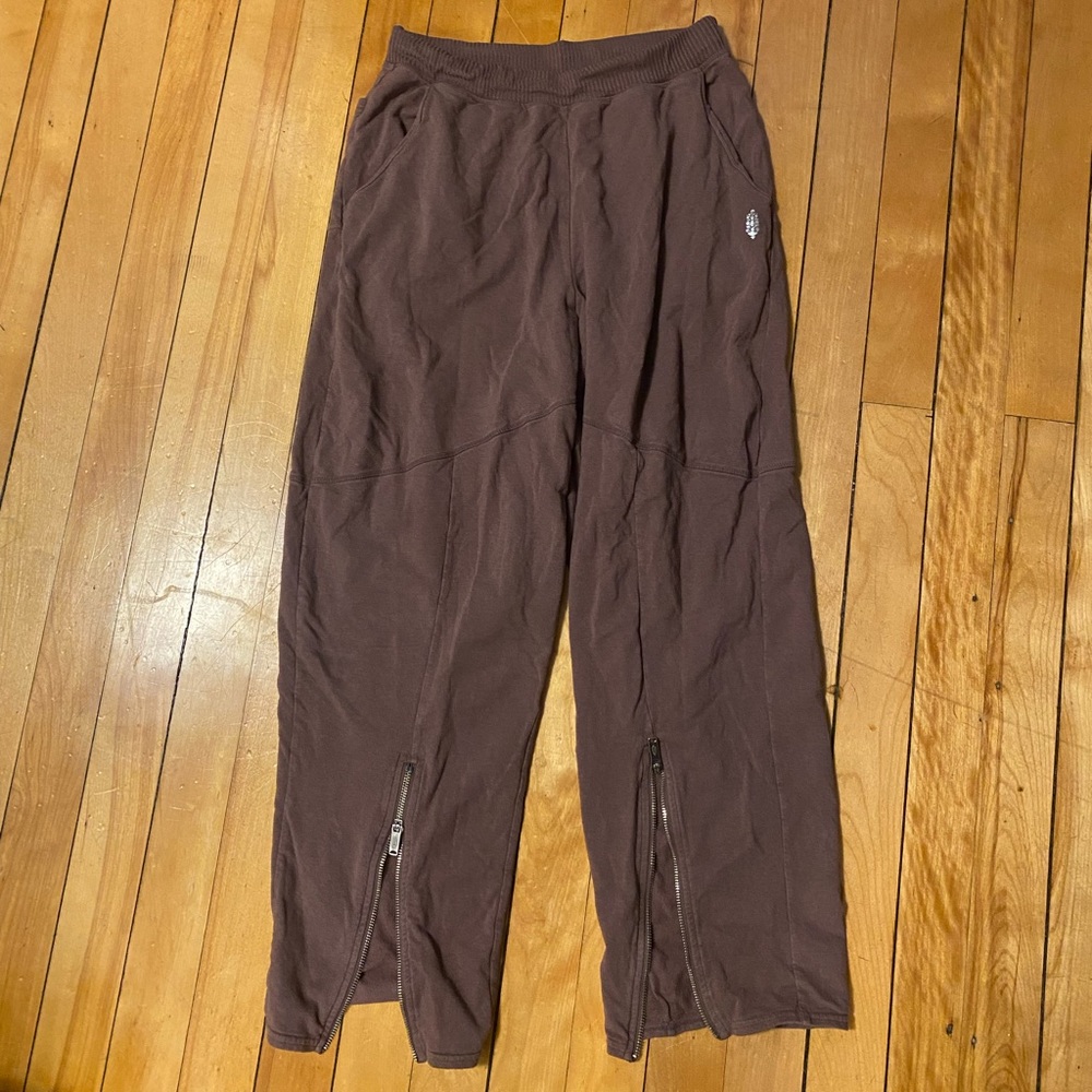Free people movement zip bottom sweats